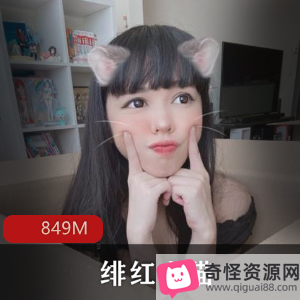 绯红小猫资源包：849M视频精致腮红+cos猫形，性感造型